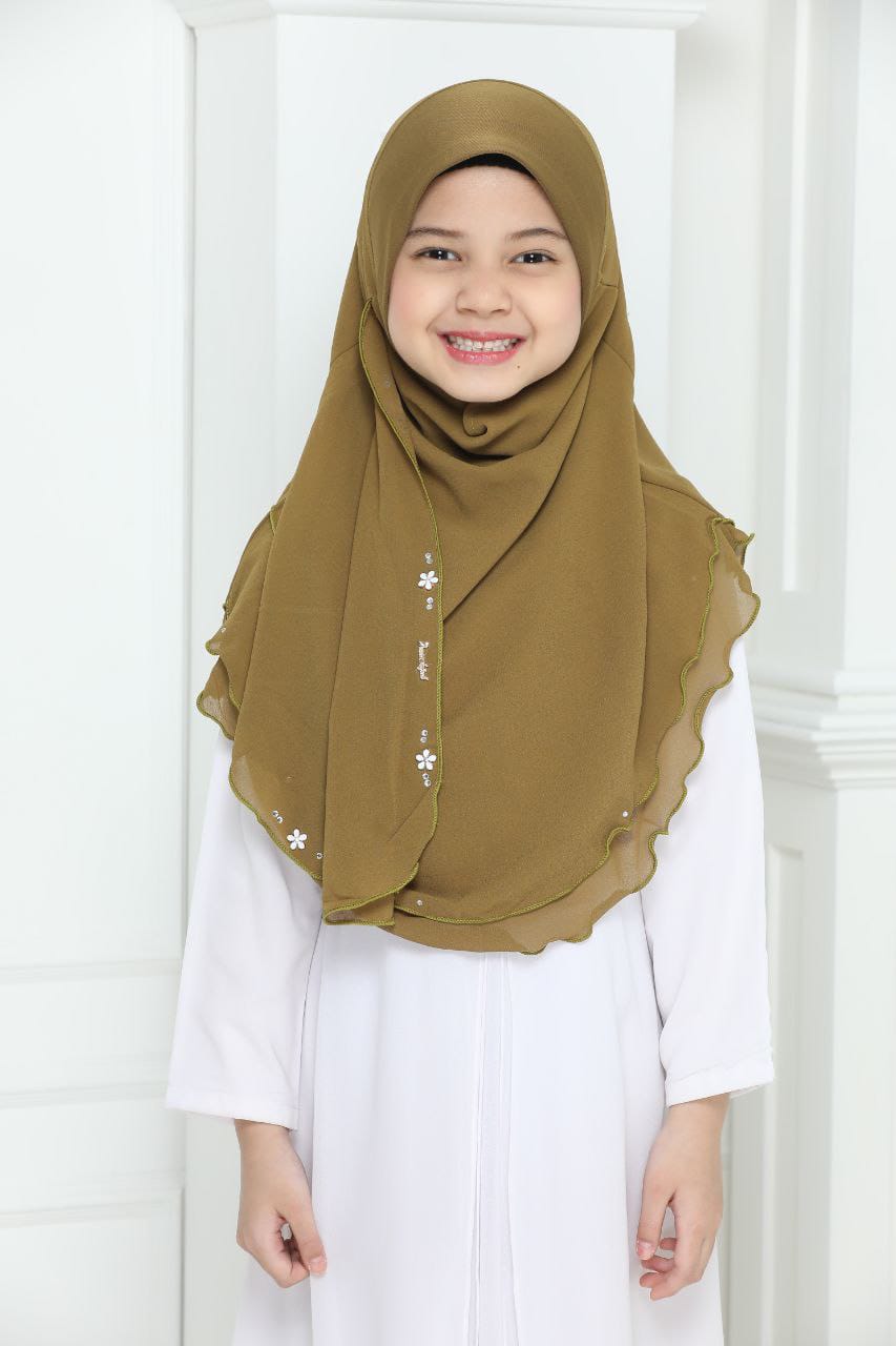 NYLA KIDS SCARF - OLIVE