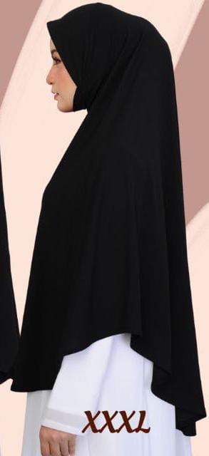 BLACK MOSCREPE SCARF