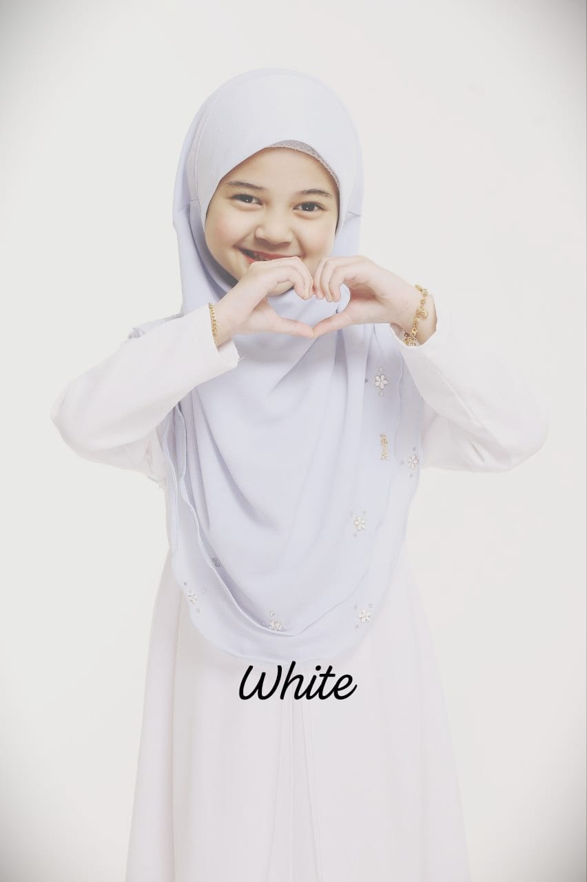 WHITE MAISHA KIDS SCARF