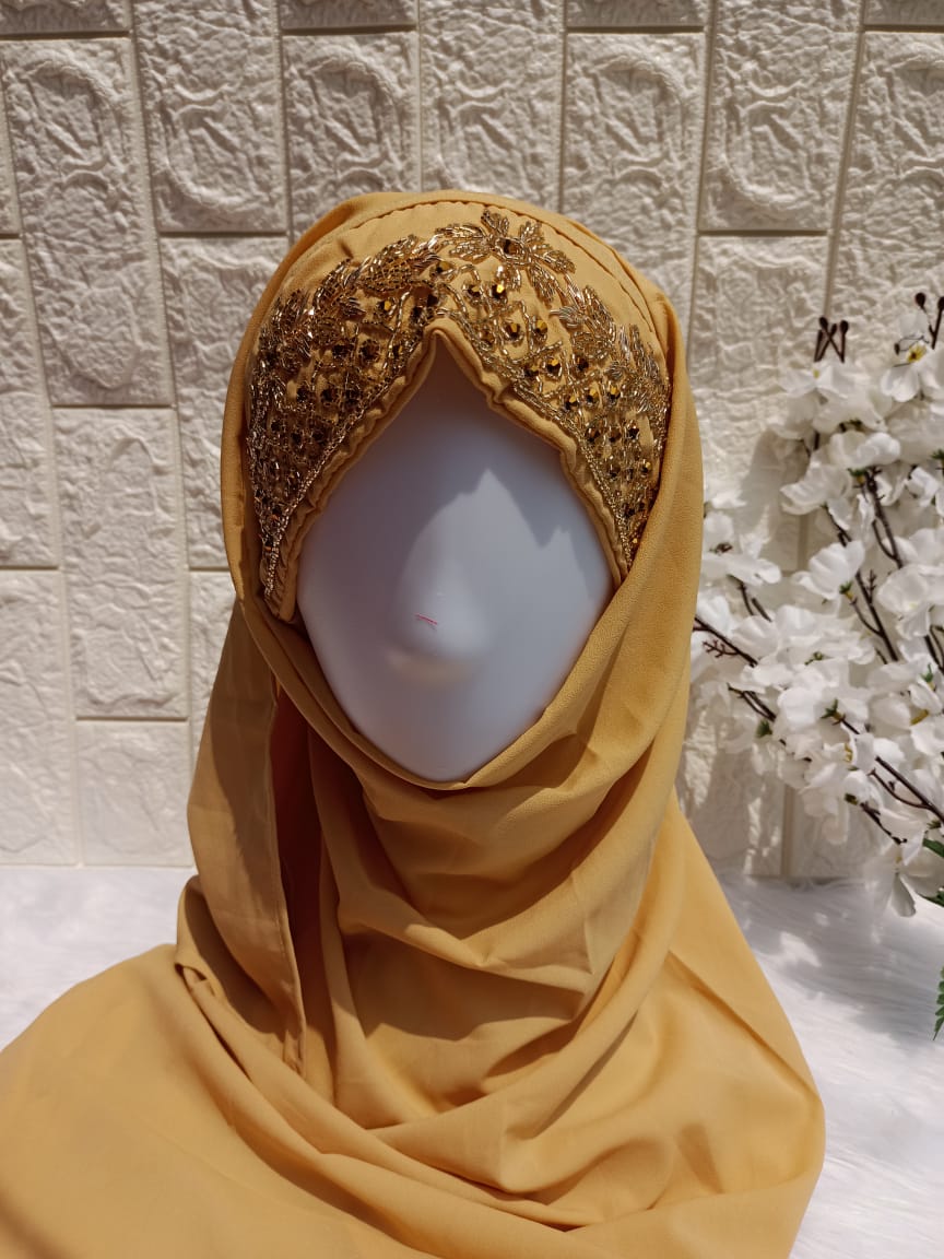 GOLDEN BRIDAL HIJAB