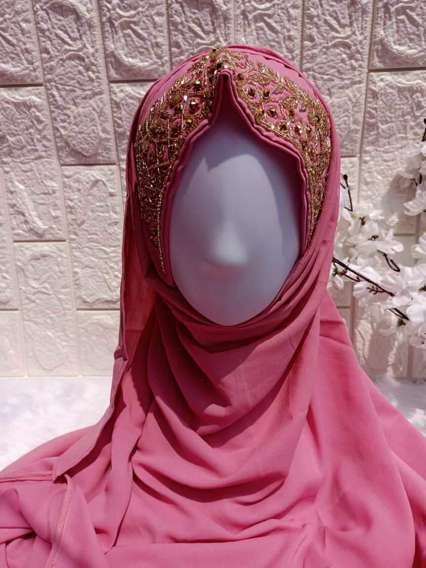 PINK BRIDAL HIJAB