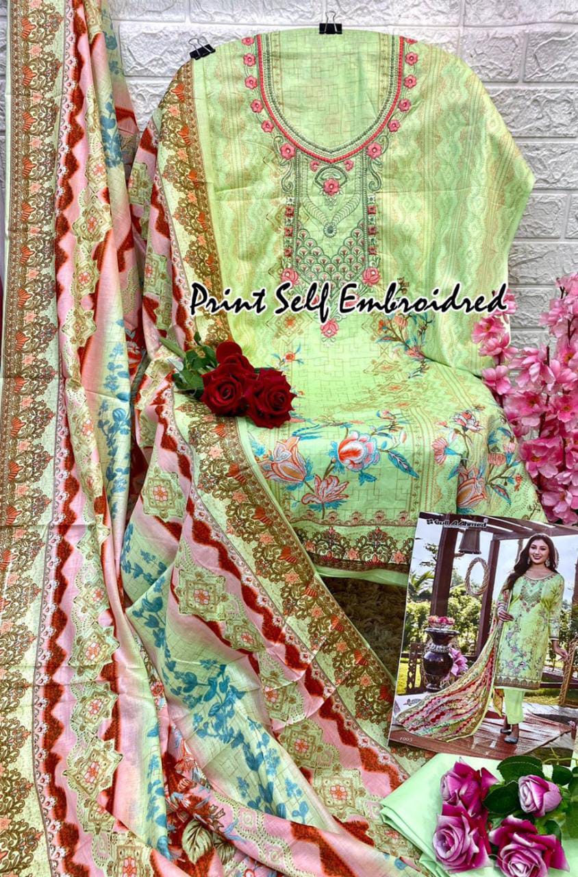 GREEN EMBRIODERY SUIT