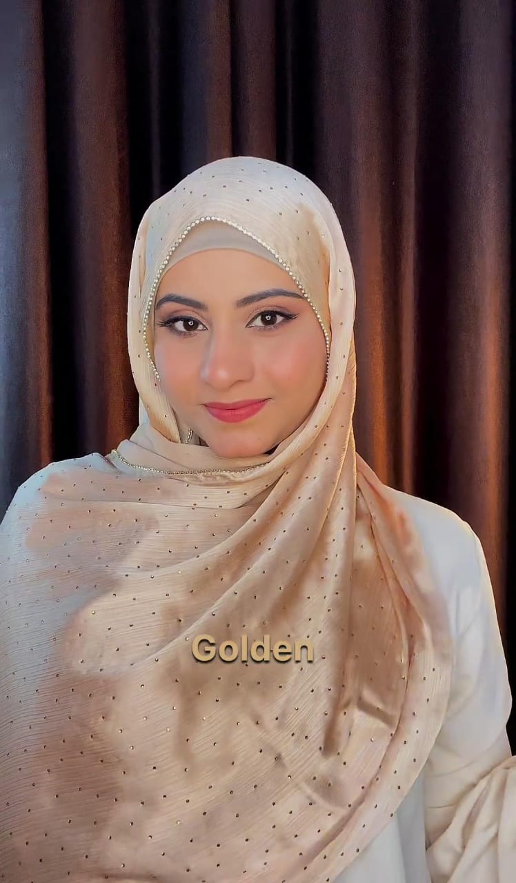 golden partywear hijab hijabessence golden partywear hijab hijabessence