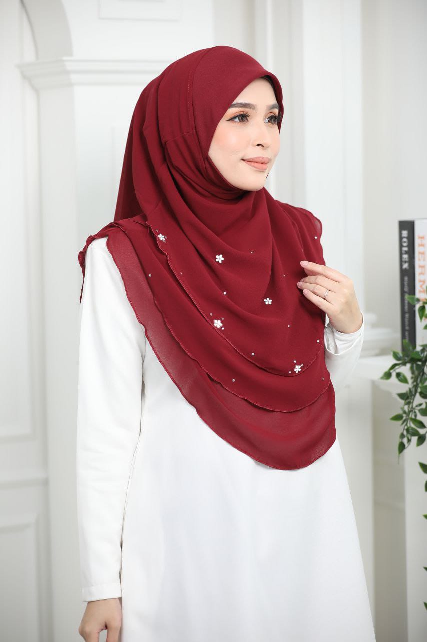 MAROON AIDA SCARF