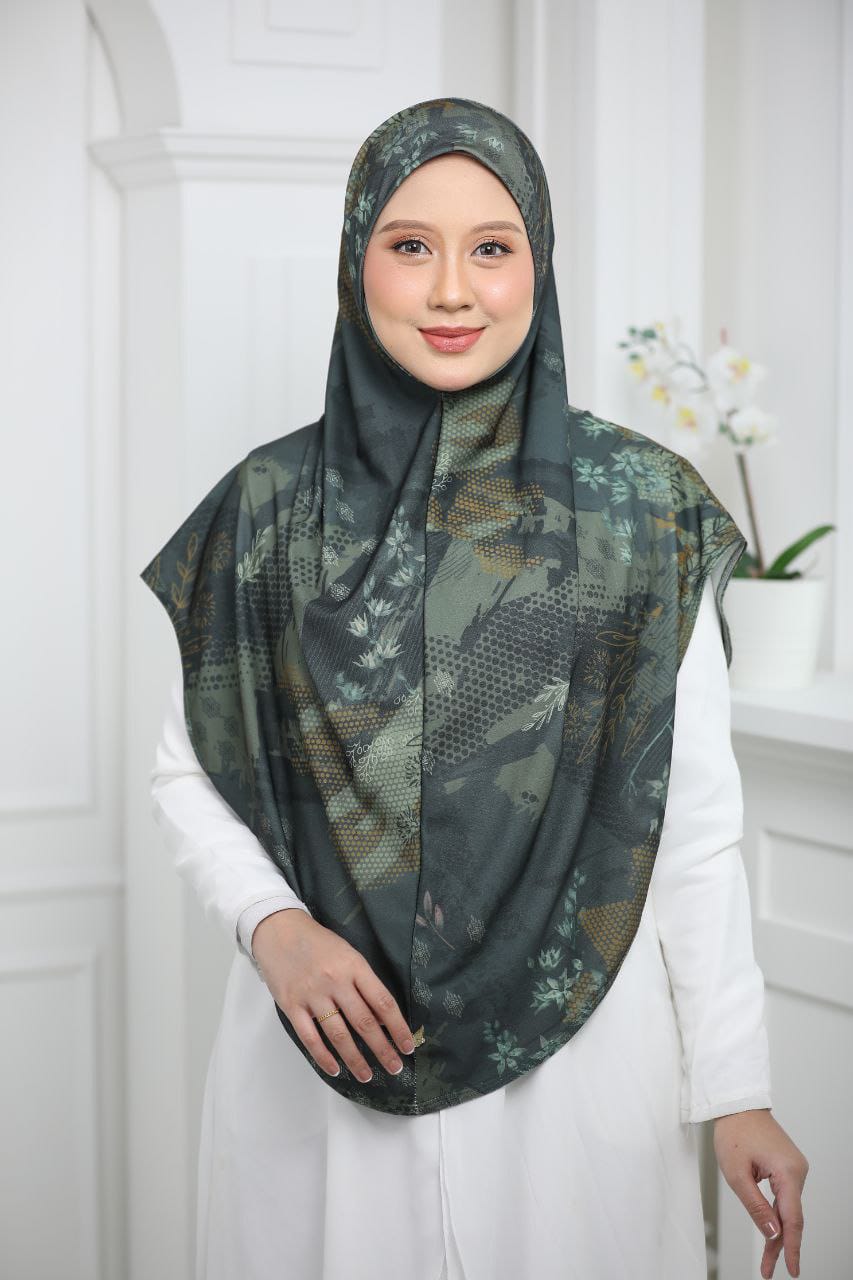 FANIA PRINTED SCARF - GREEN