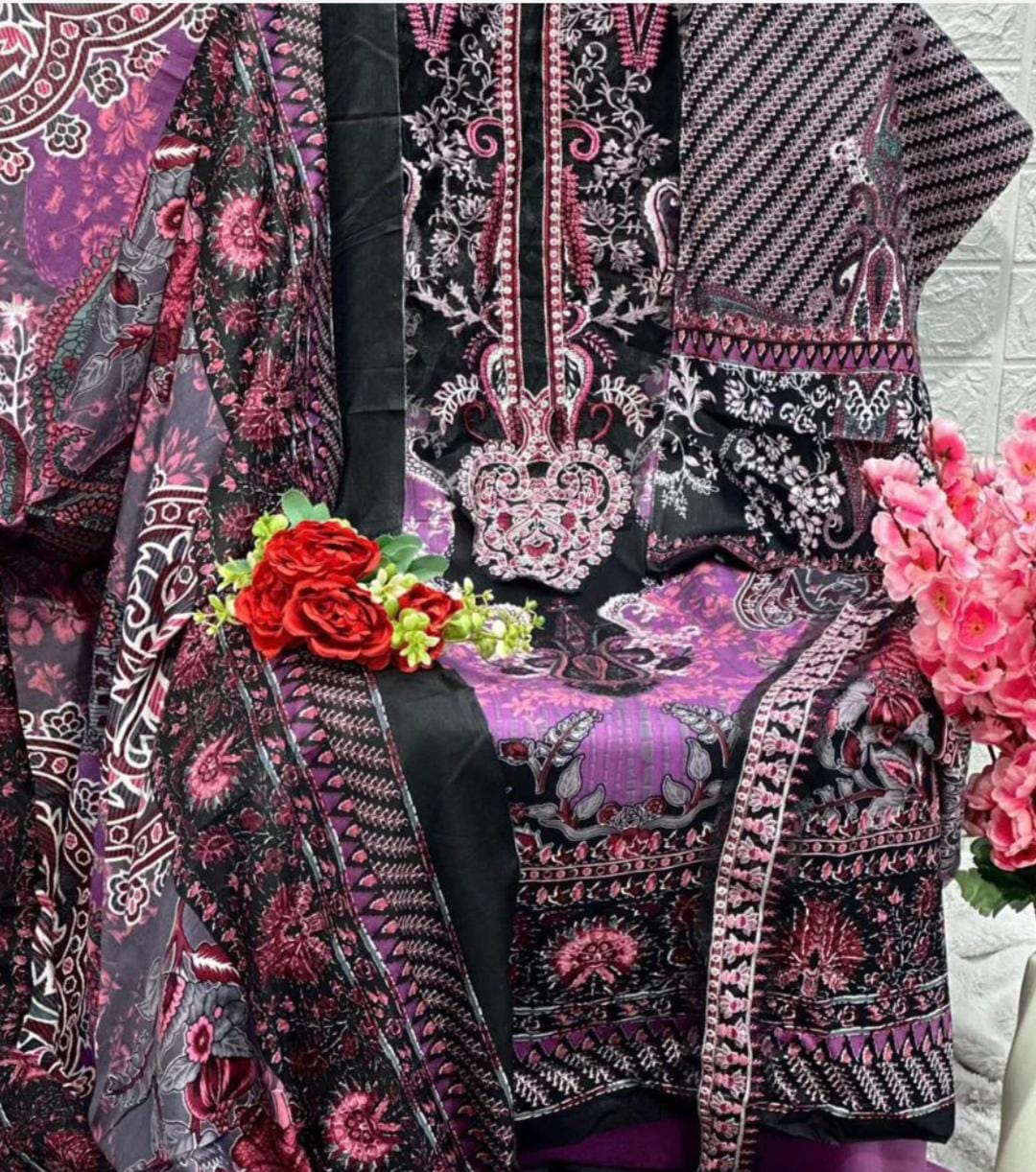 LULU MAJENTA COTTON SUIT