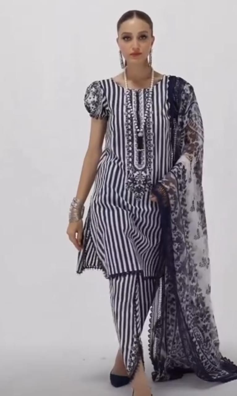 MARIA BLUE COTTON SUIT