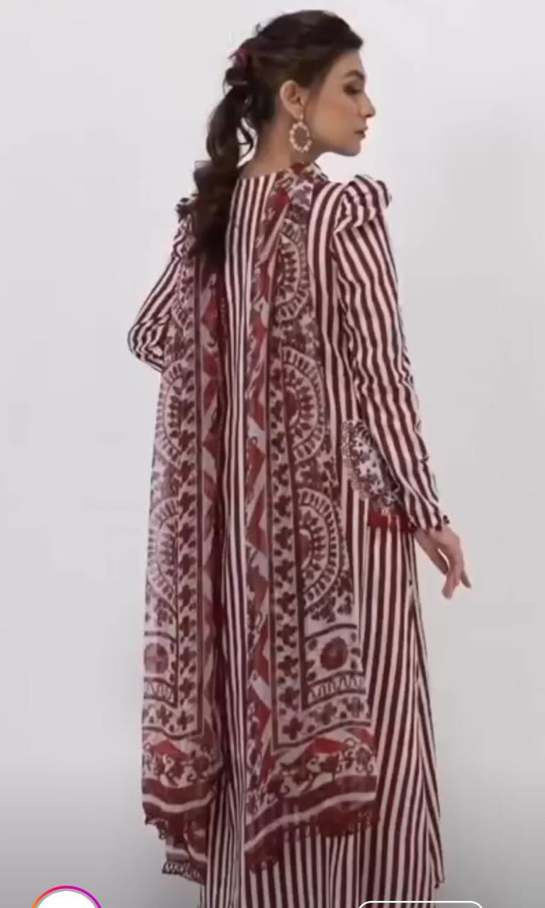 MARIA MAROON COTTON SUIT