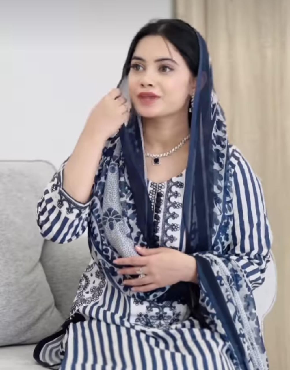 MARIA BLUE COTTON SUIT