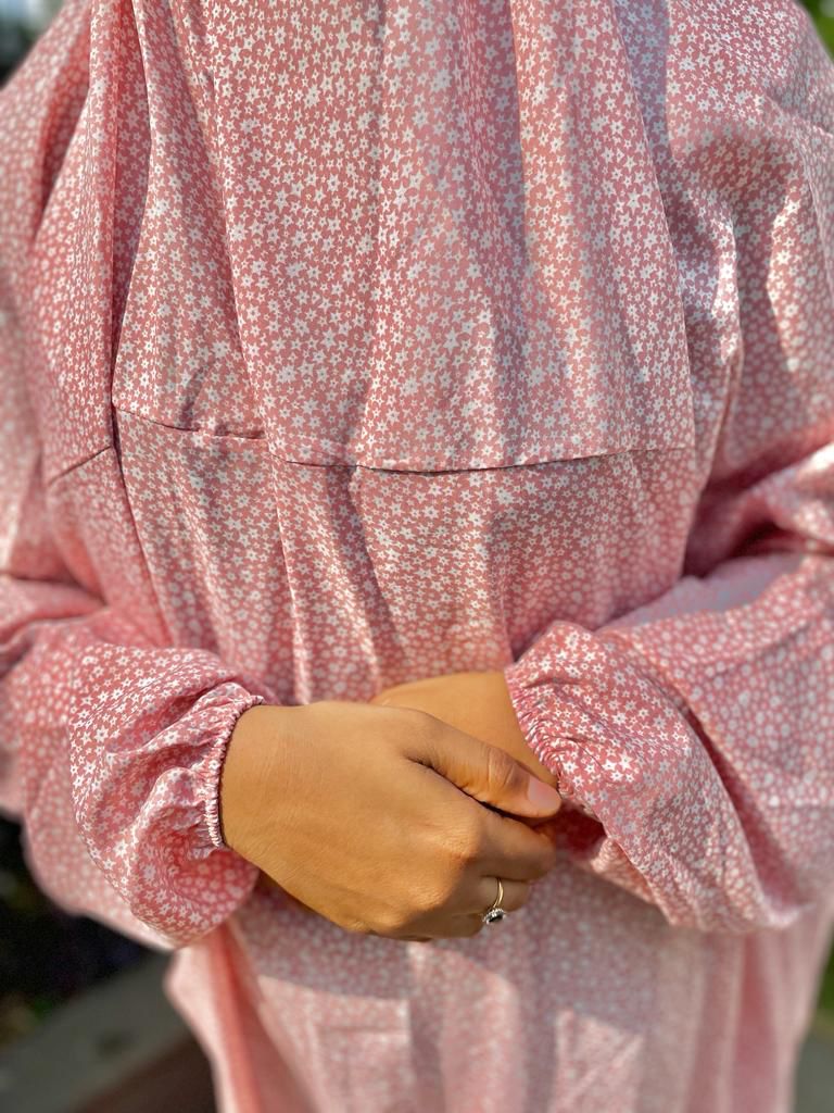 PINK CREPE PRAYER DRESS