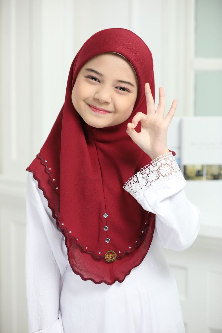 AYZAL KIDS SCARF- MAROON