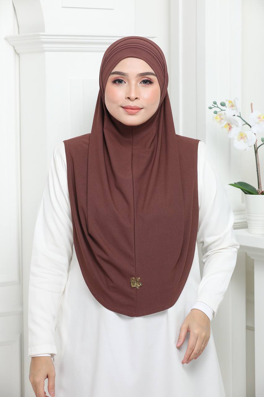 BROWN RANIA CAP&SCARF