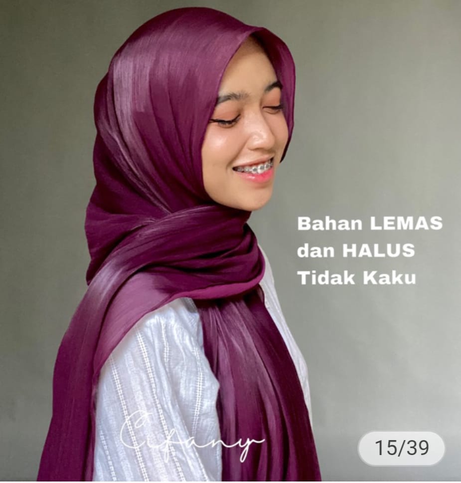 PURPLE ORGANZA HIJAB