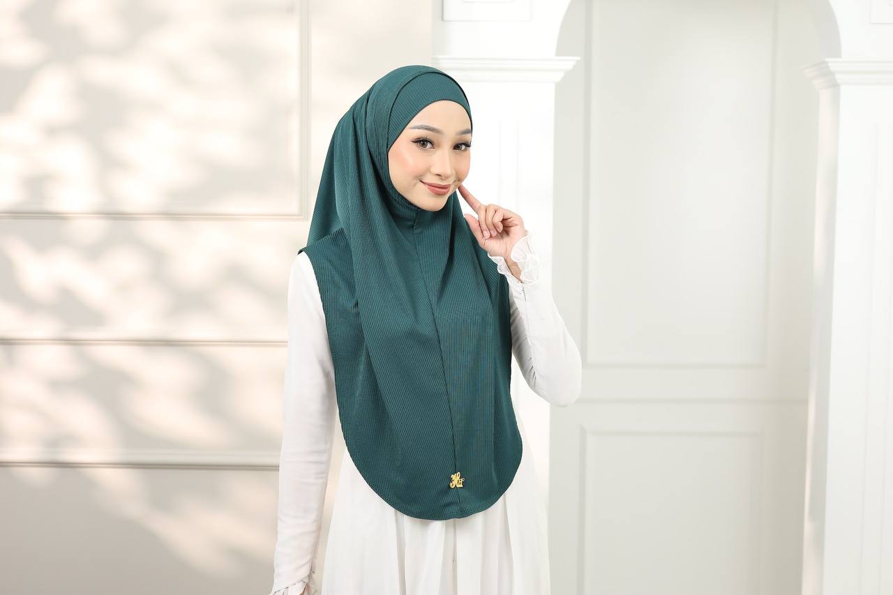 GREEN NORA SCARF & CAP SET