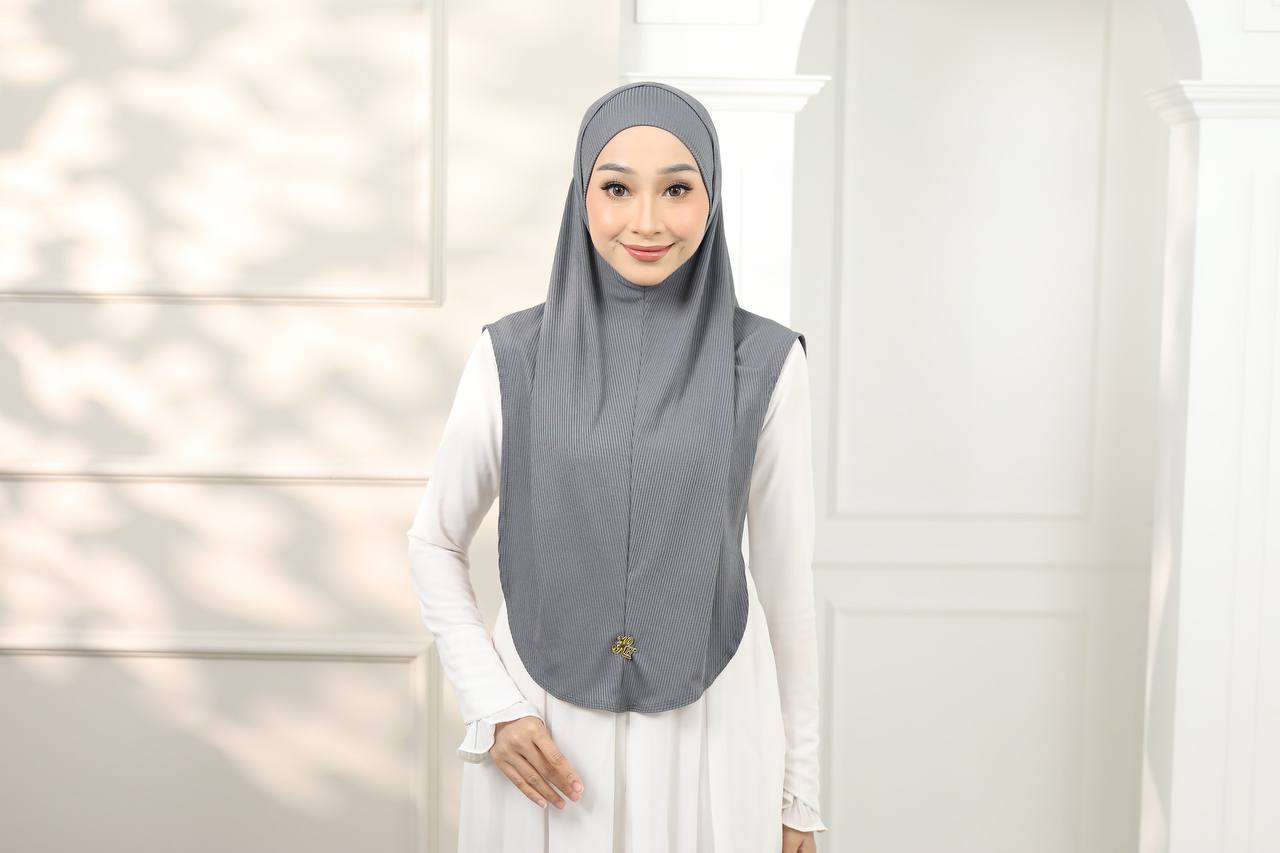 GREY NORA SCARF & CAP SET