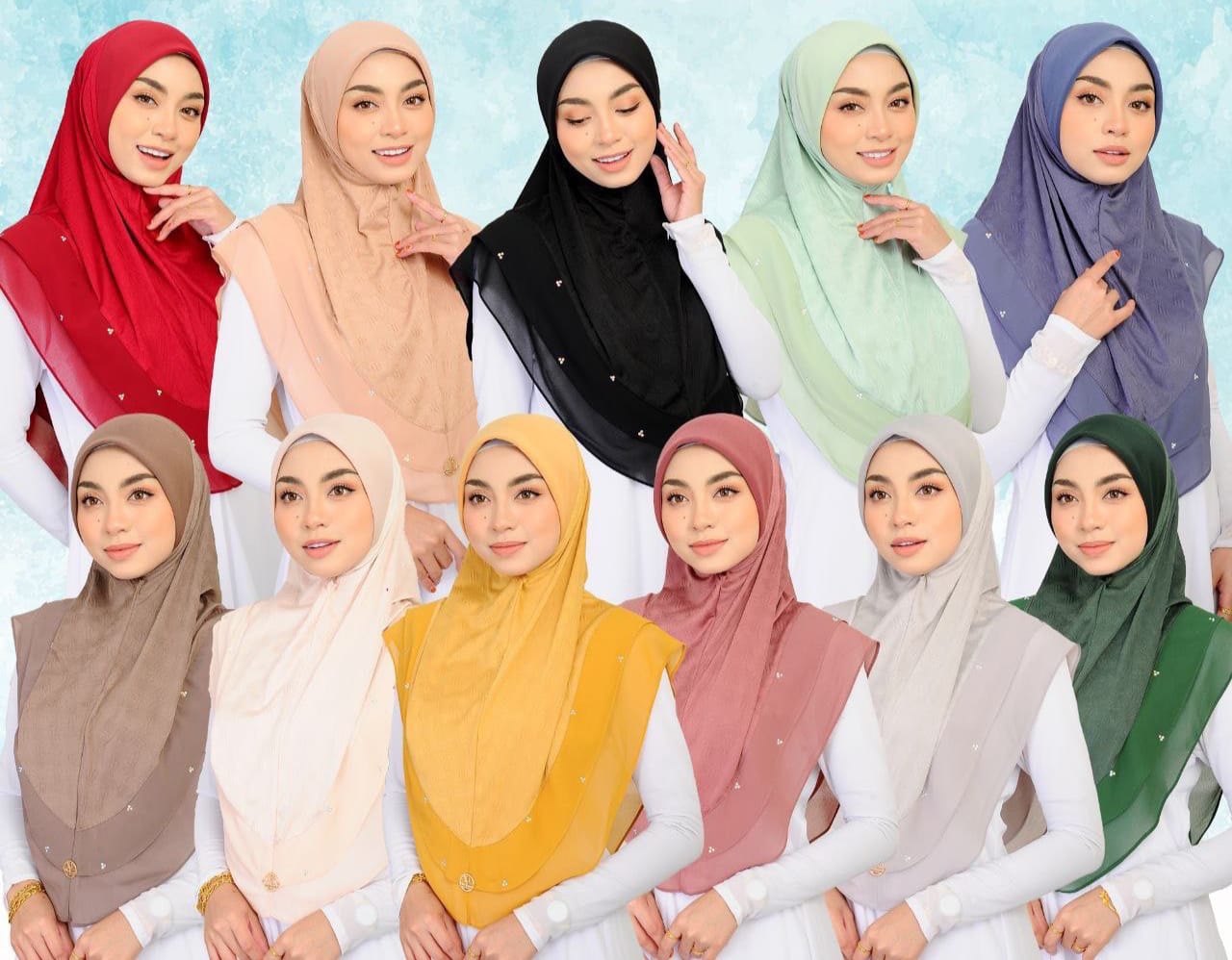 RED AINA SCARF
