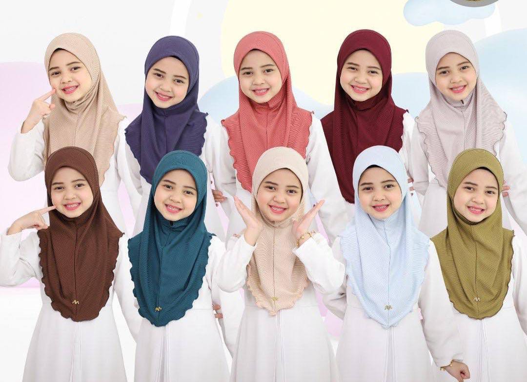 GREY HIZA KIDS SCARF