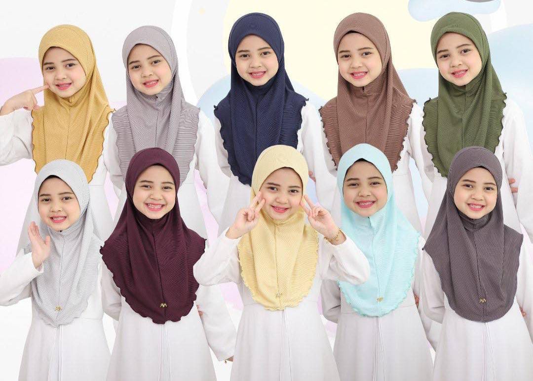 BROWN HIZA KIDS SCARF