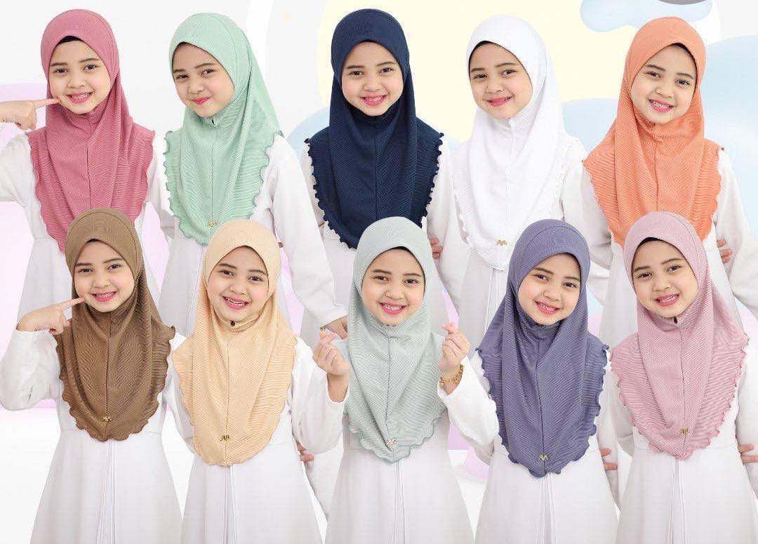 WHITE HIZA KIDS SCARF