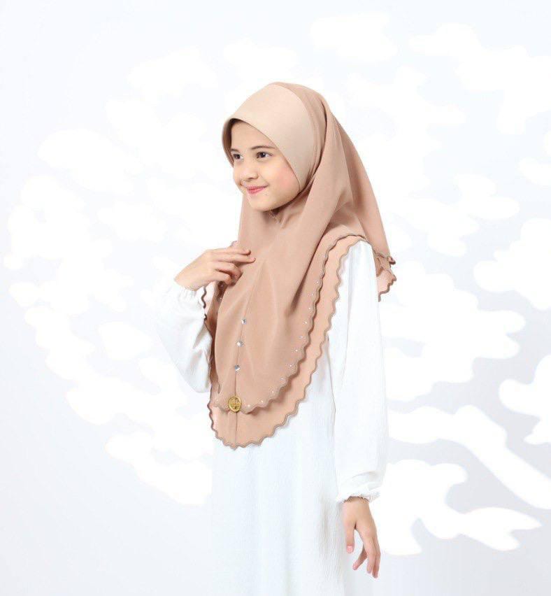 BEIGE ZAHRA KIDS SCARF