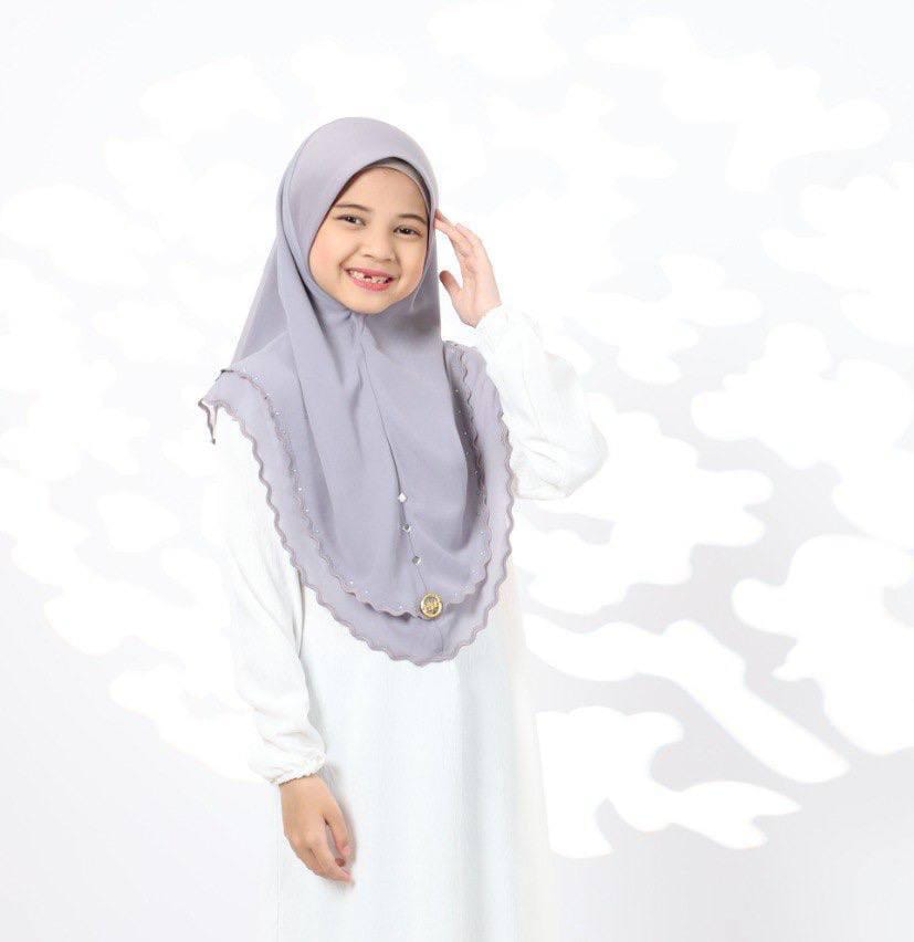 L GREY ZAHRA KIDS SCARF