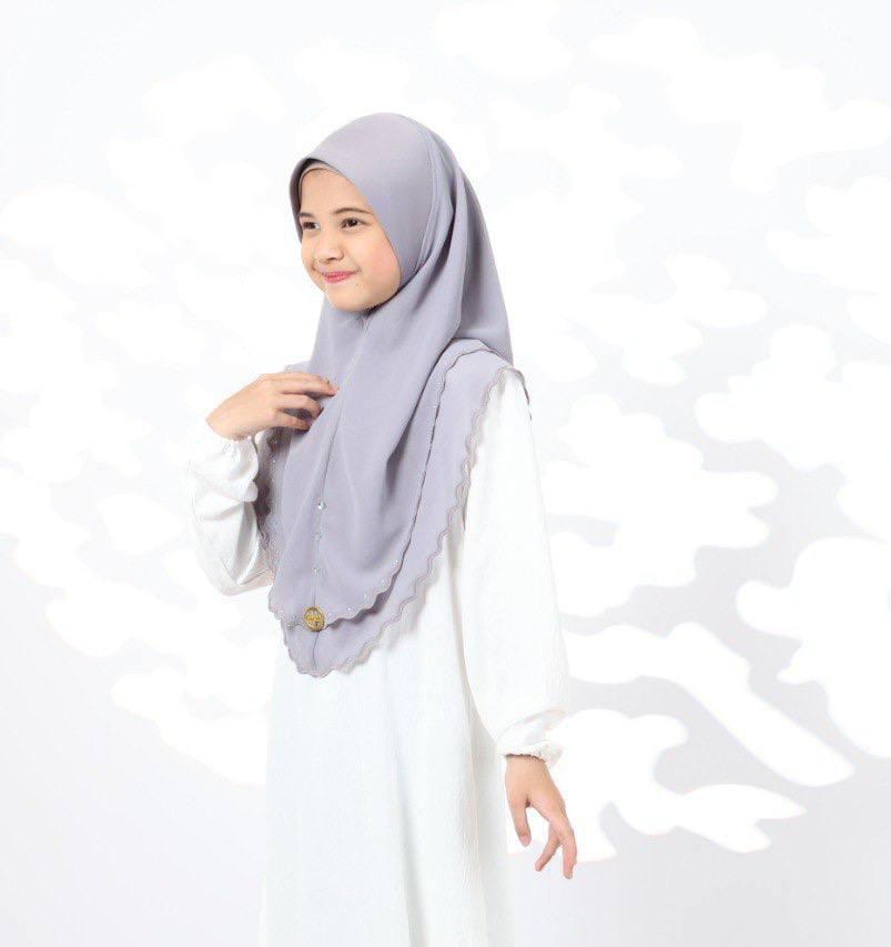 L GREY ZAHRA KIDS SCARF