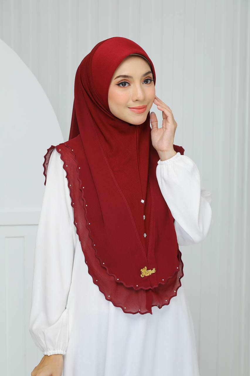 MAROON ZERLIN SCARF