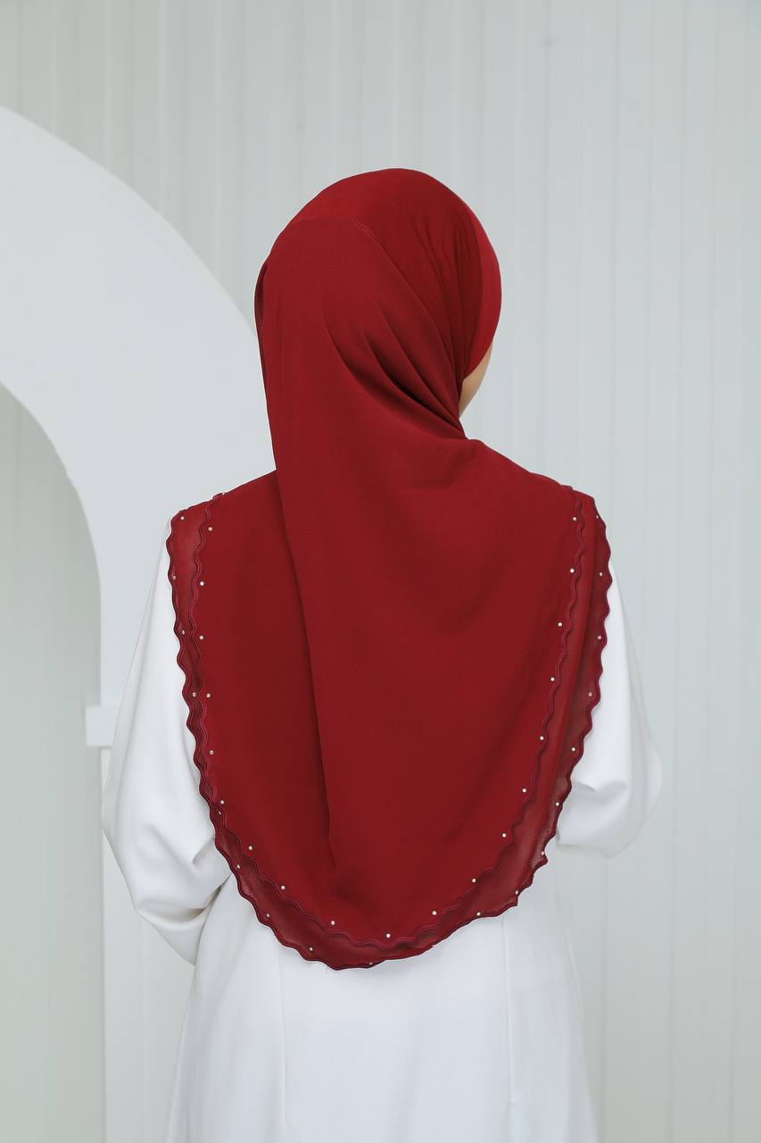 MAROON ZERLIN SCARF