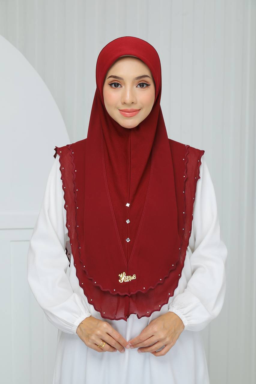 MAROON ZERLIN SCARF
