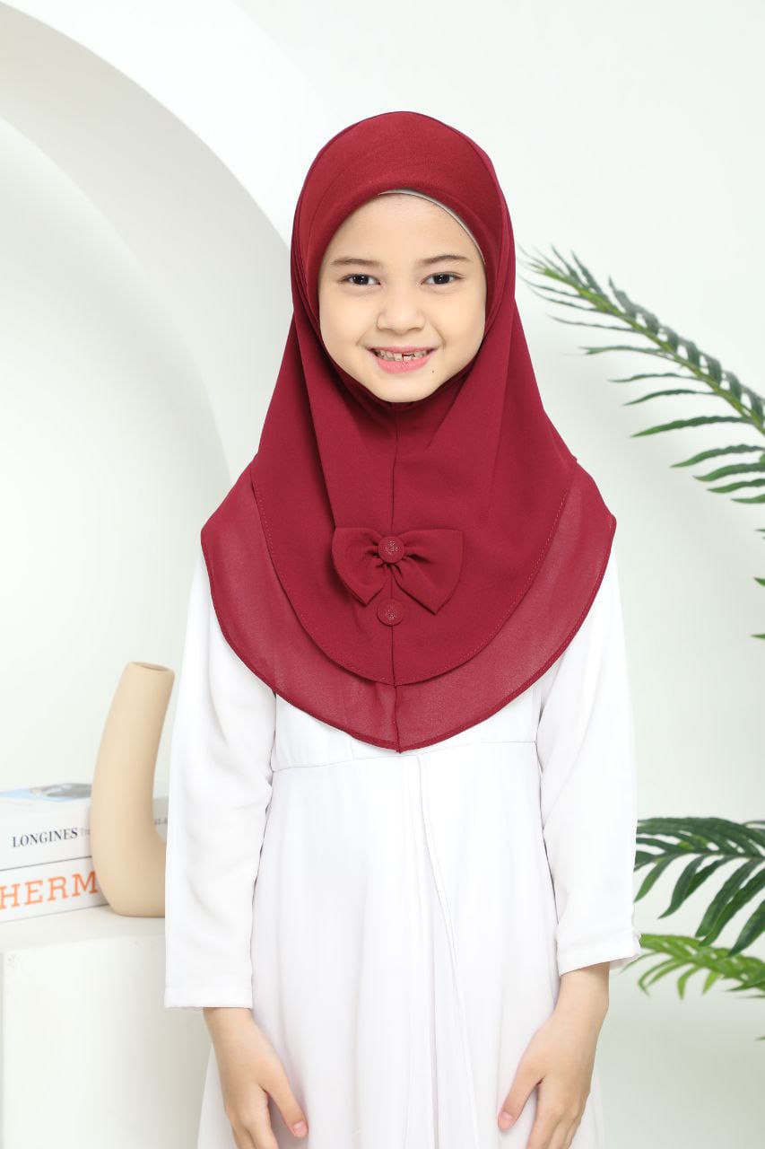 AARA MAROON KIDS SCARF