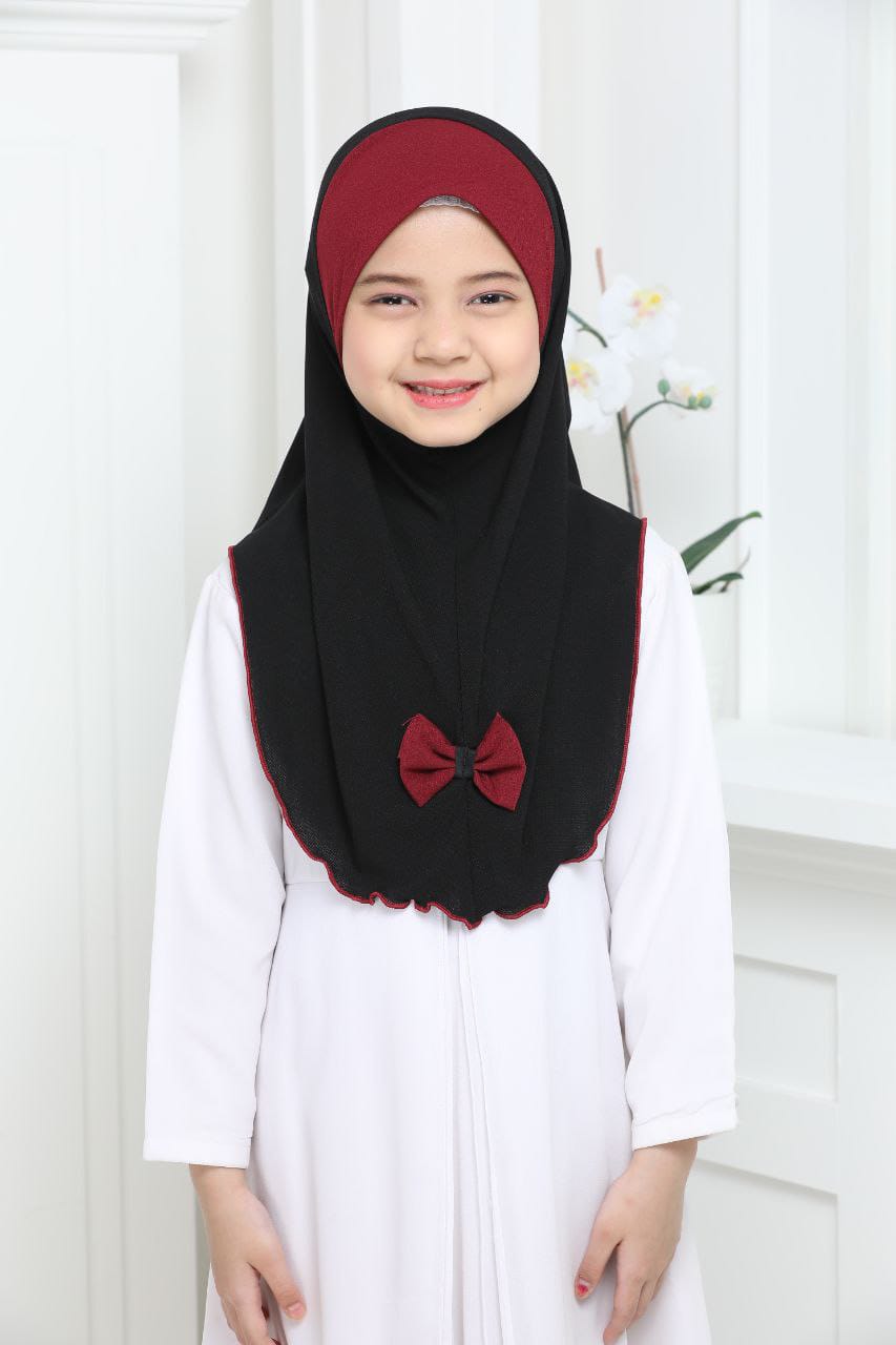 MAROON HENZA KIDS SCARF