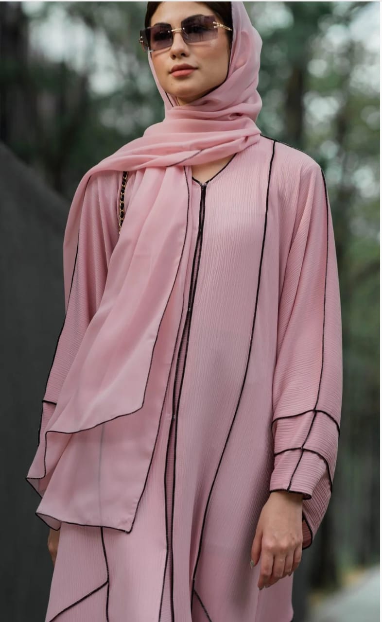 AMIRA PINK CASUAL ABAYA