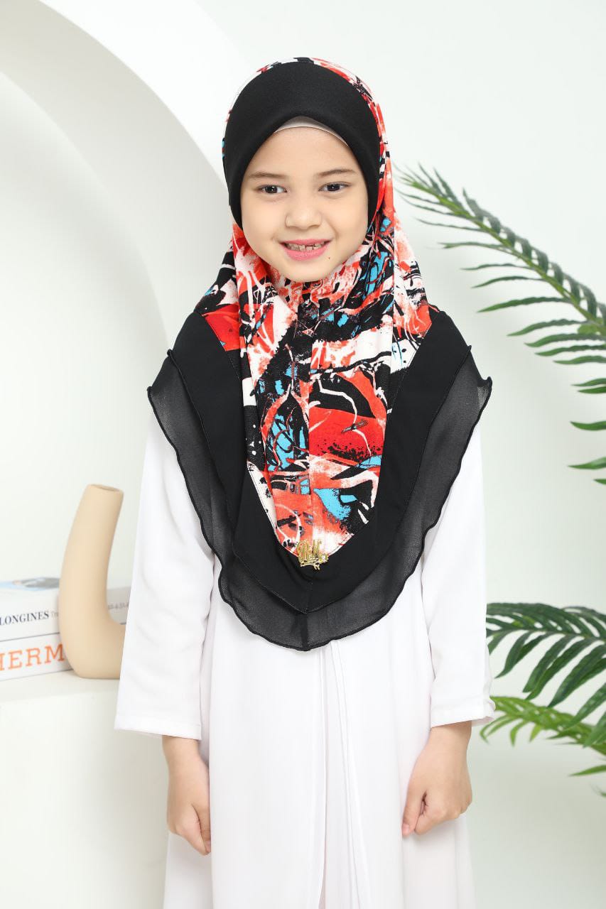BLACK ALINA KIDS SCARF