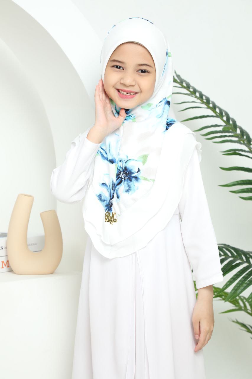 WHITE ALINA KIDS SCARF