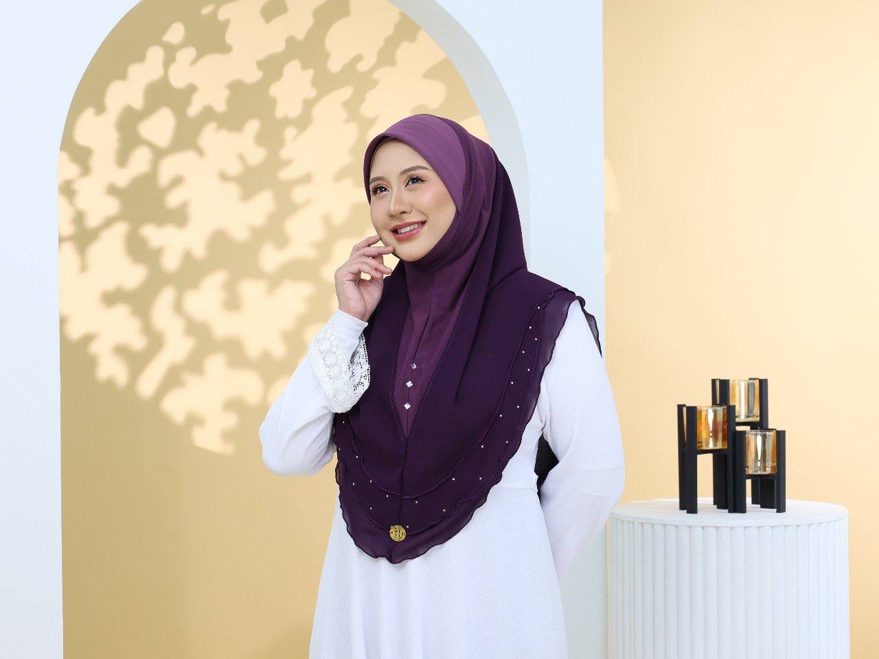 PURPLE MAVISHA LUXE SCARF