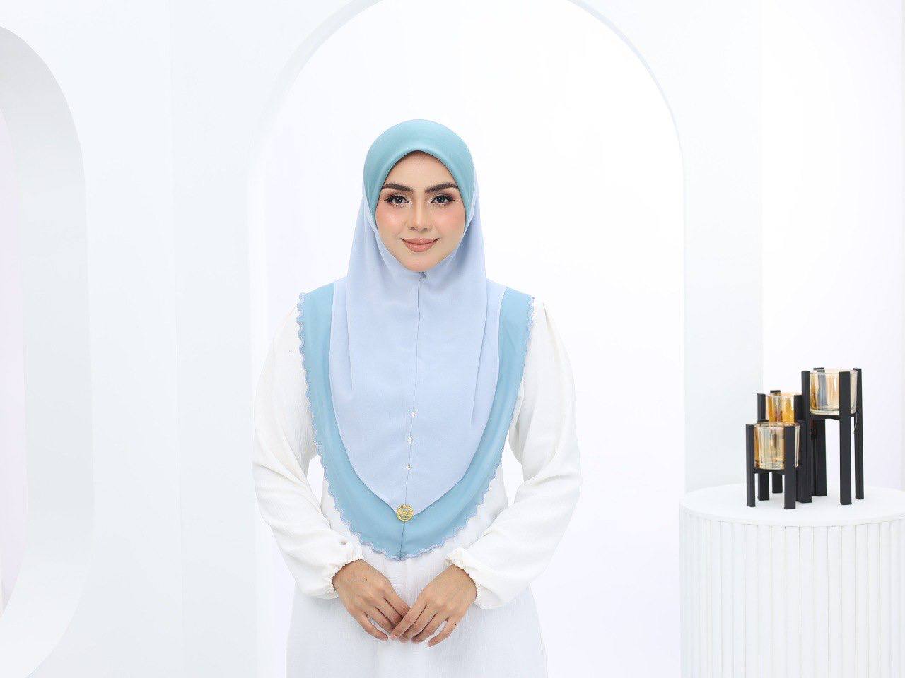 POWDER BLUE CELINA SCARF