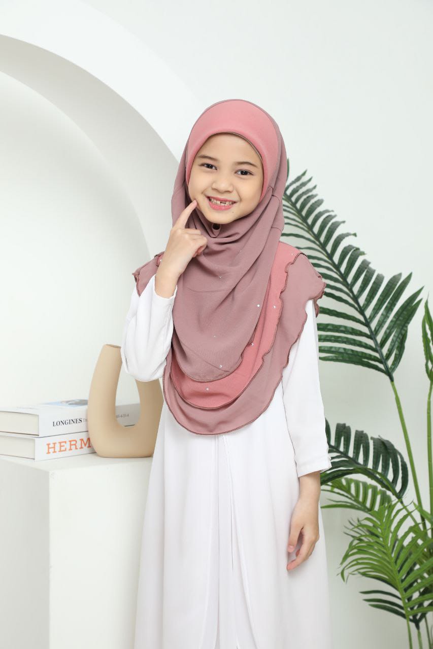 MAUVE MAHNOOR KIDS SCARF