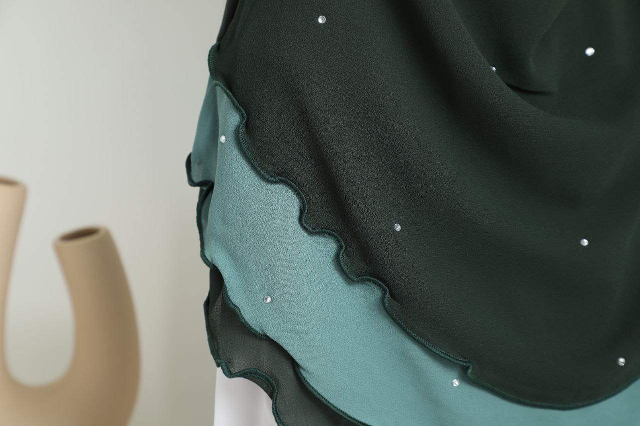 GREEN MAHNOOR KIDS SCARF