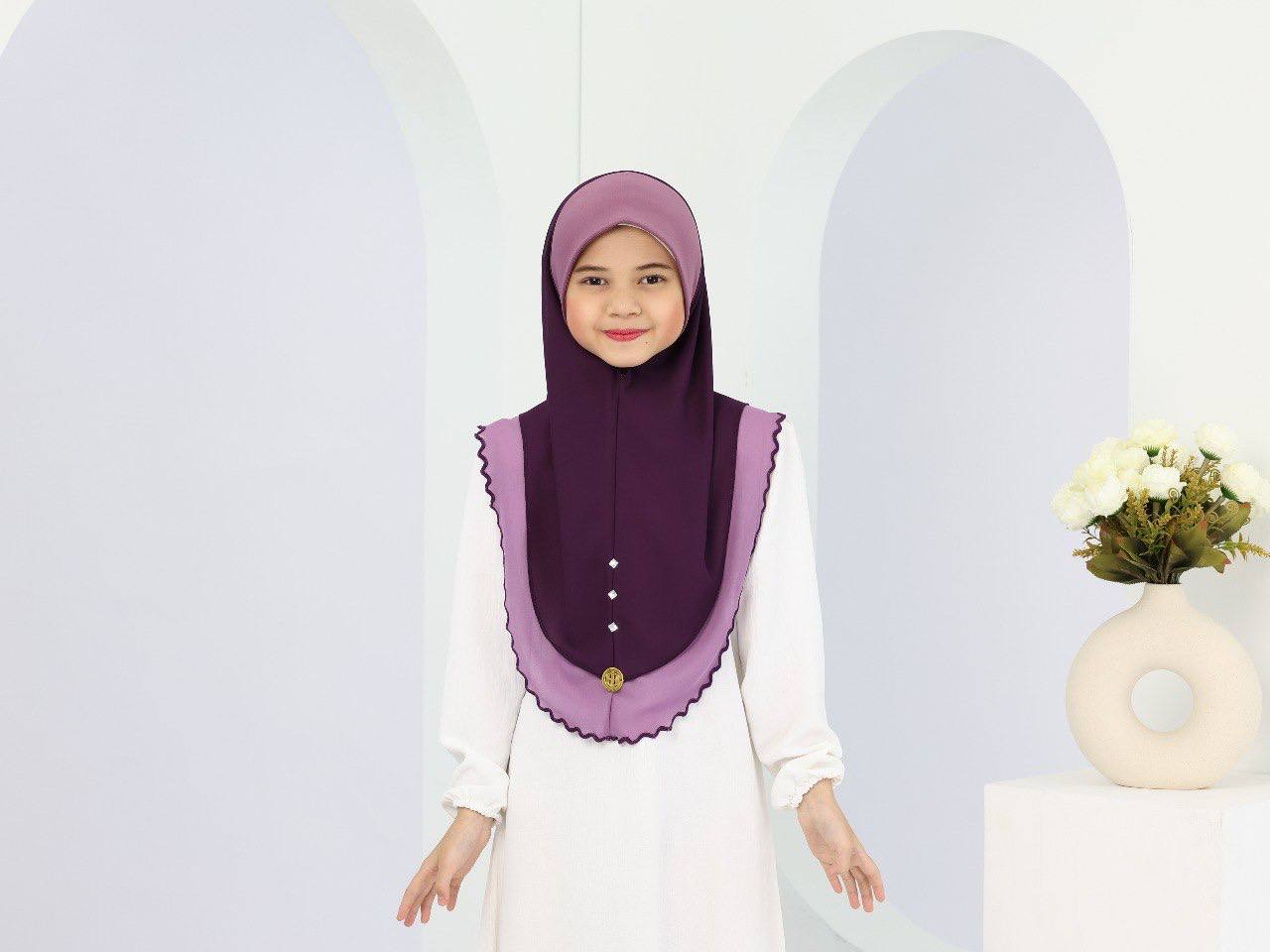 PURPLE CELINA KIDS SCARF