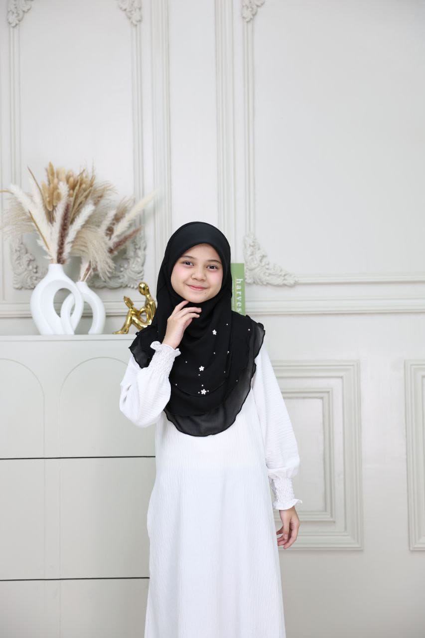 BLACK AIDA KIDS SCARF