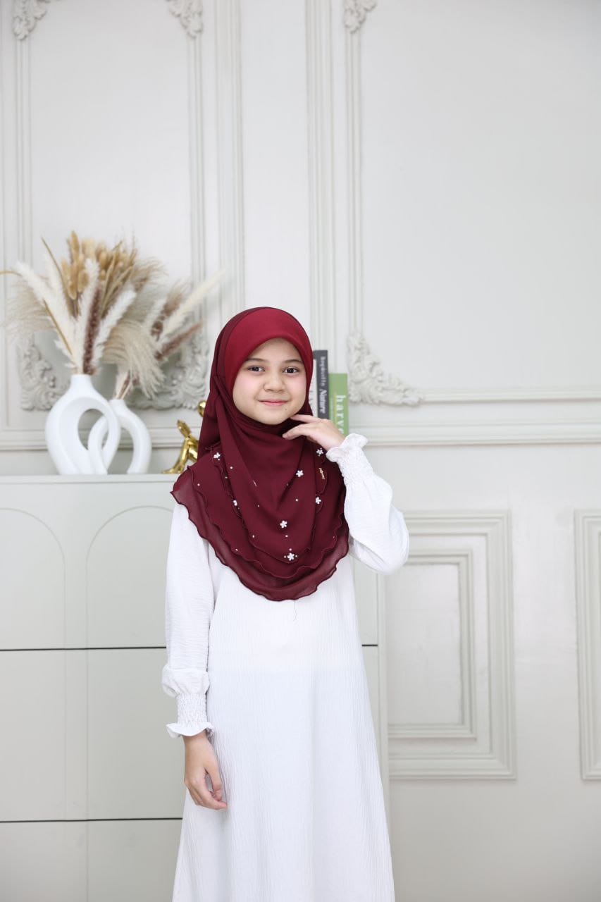 MAROON AIDA KIDS SCARF