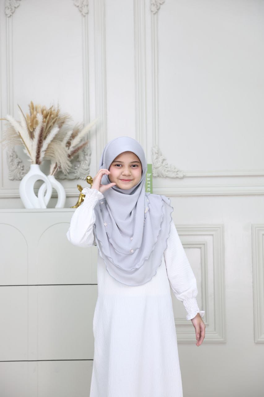 L GREY AIDA KIDS SCARF
