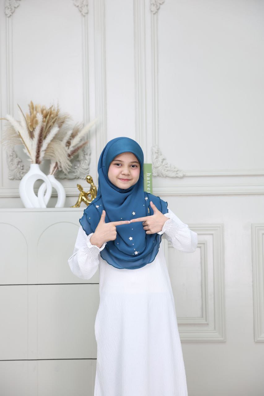 TEAL AIDA KIDS SCARF