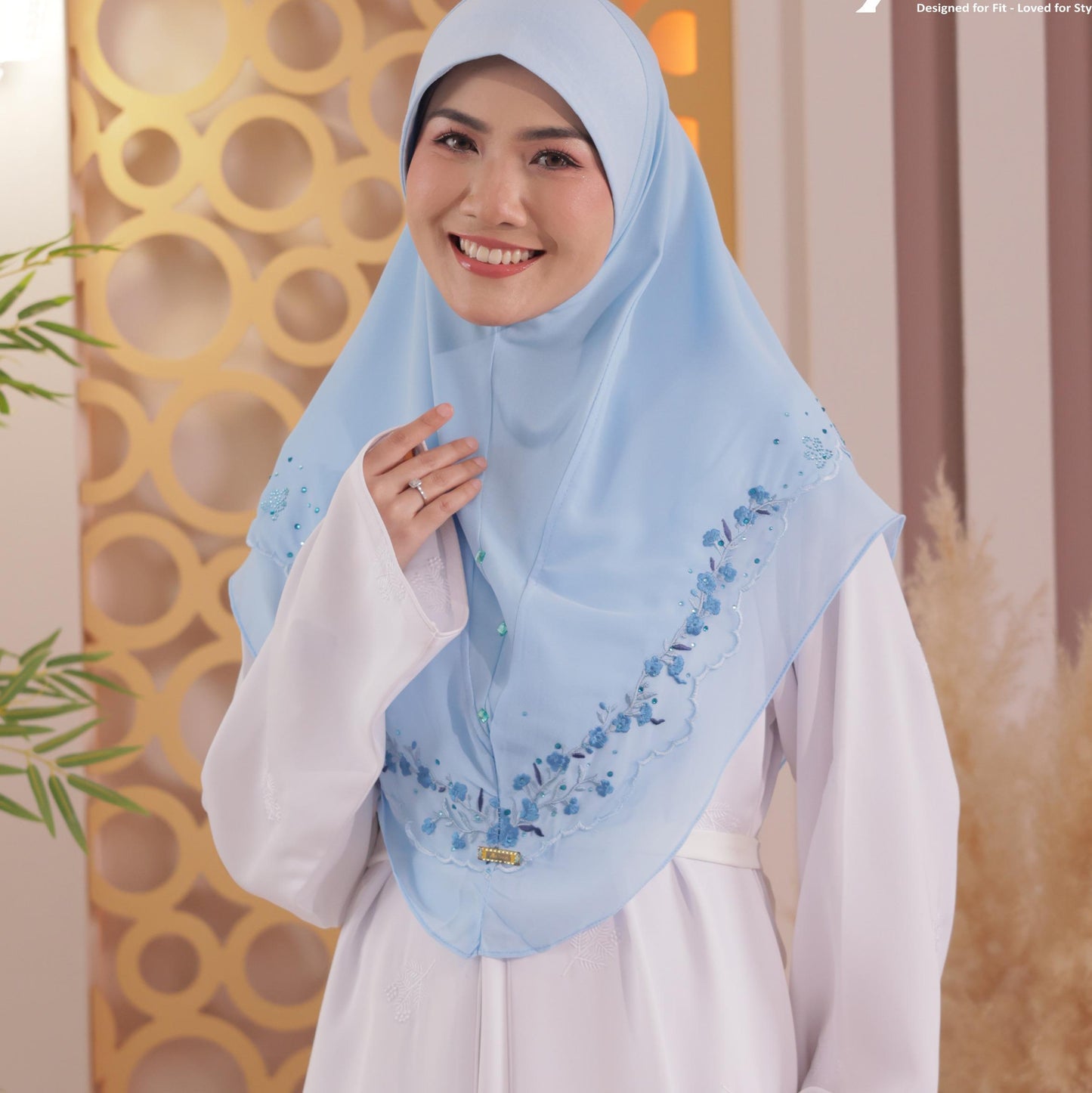 SKY NUHA EMBRIODERY SCARF