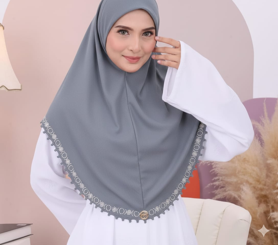 SLATE GREY MAVISHA LUXE SCARF