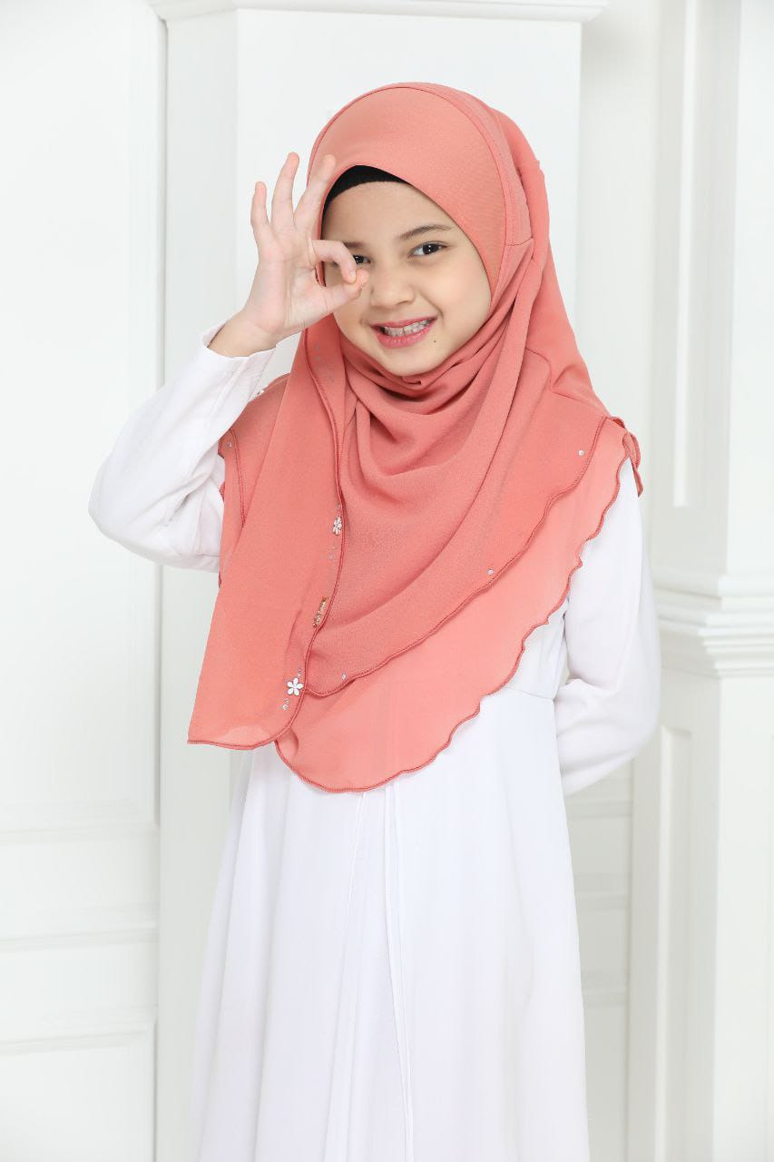 NYLA KIDS SCARF - PEACH