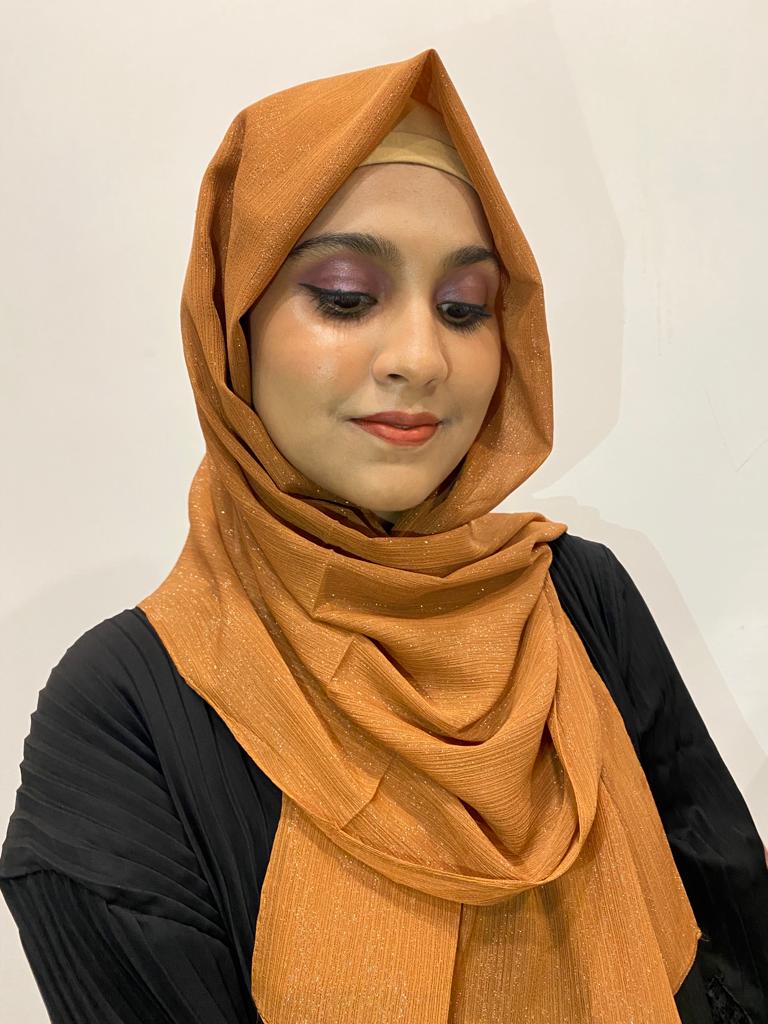 RUST ZARA SHIMMER HIJAB