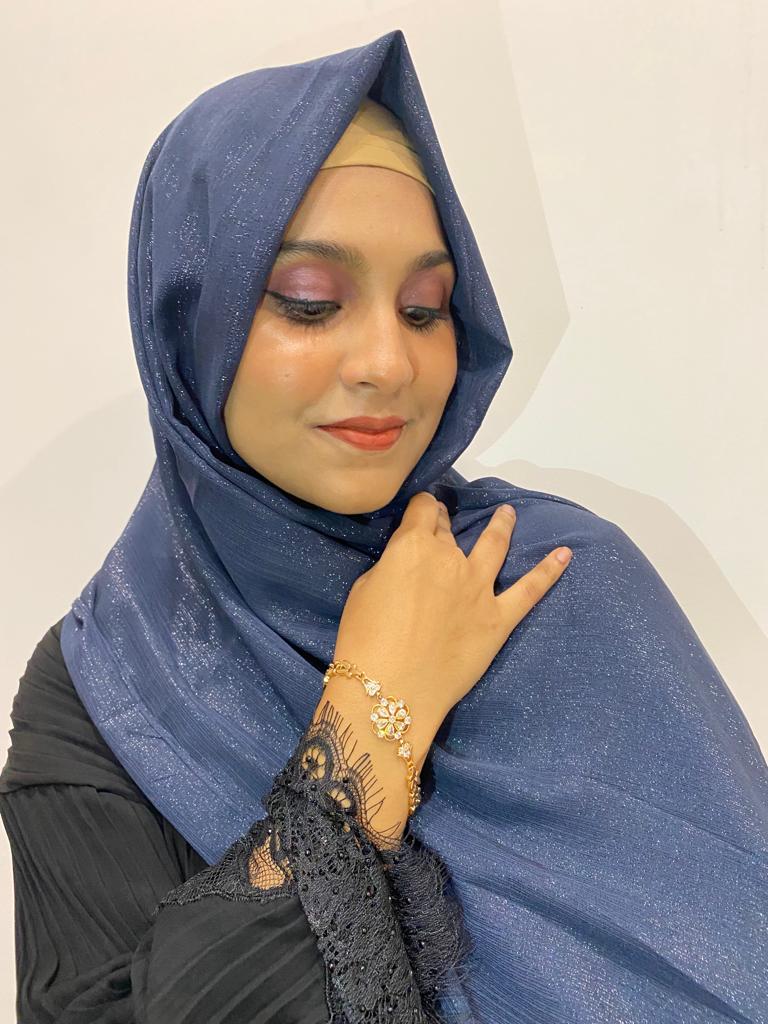 NAVY BLUE ZARA SHIMMER HIJAB
