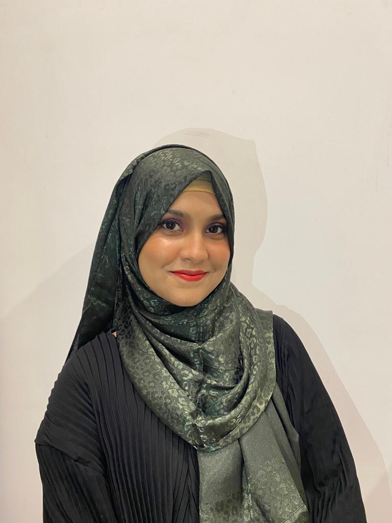 OLIVE ANIMAL PRINT SATIN HIJAB