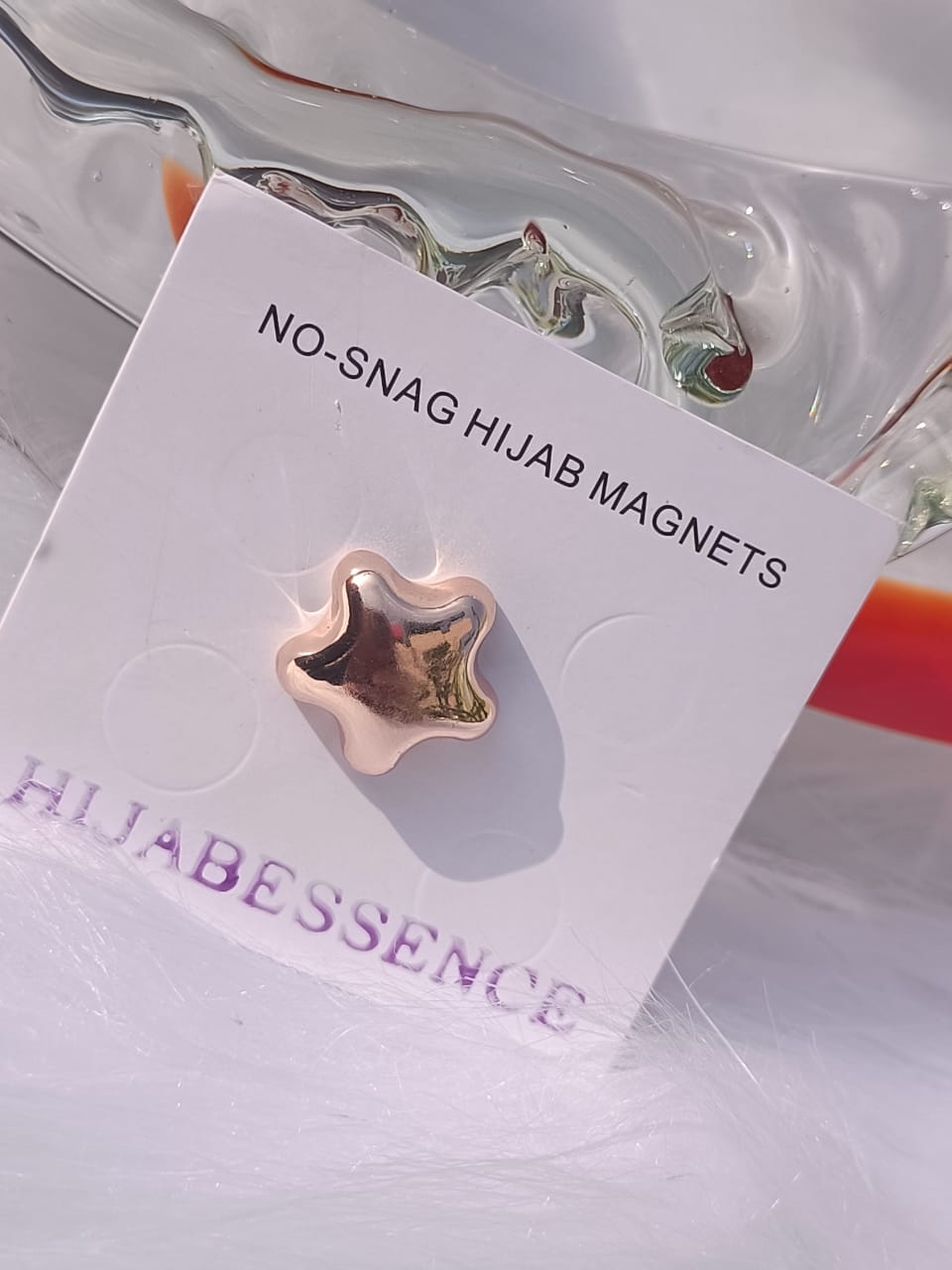 NO SNAG MAGNETIC PIN -ROSE GOLD STAR SHAPED